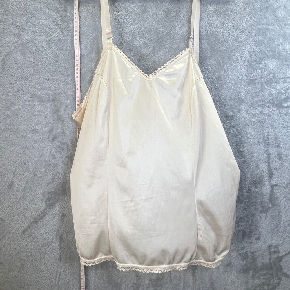 Cabernet‎ Beige Lace Trim Camisole Nylon Slip 1X/42 NEW